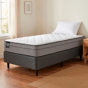 Sommier + colchón Sealy Linen 1 plaza 80×190 (precio por conjunto)